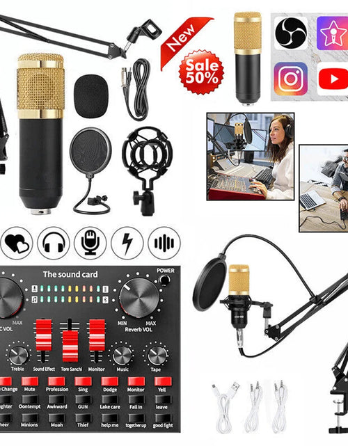 Load image into Gallery viewer, Microphone for Podcast Equipment Bundle and Studio Recording Equipment,Usb Microphone,Microphone for Computer,Perfect for Recording Podcasts and Live Streaming
